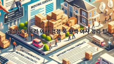 금산읍 하옥리 이사, 걱정 뚝! 완벽 이사 정리 팁